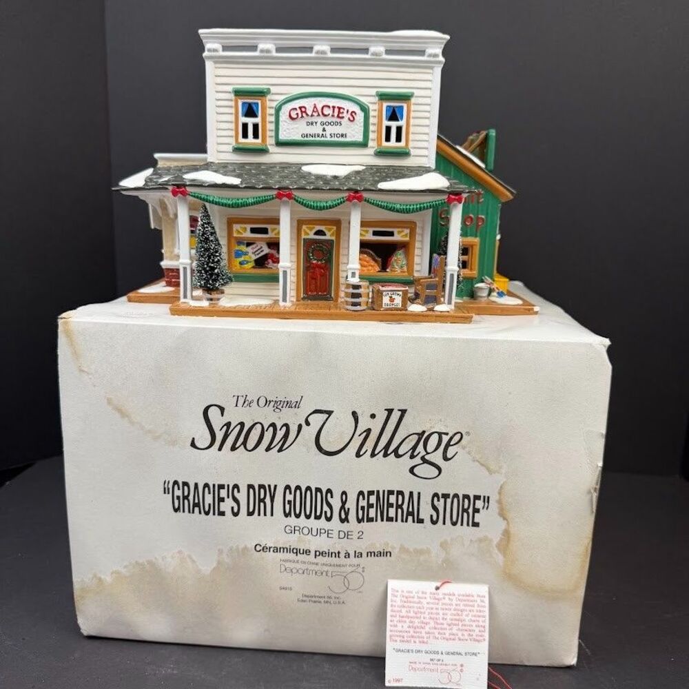 Department 56 Original Snow Village Gracies Dry Goods & General Store 54915